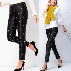 RSVP by Talbot's Cheers Champagne Flute Jacquard Tailored Ankle Pant